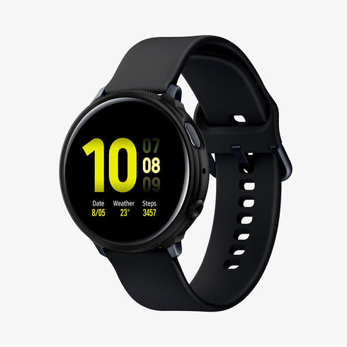 ACS06394 - Galaxy Watch 6 Classic (47mm) Case Liquid Air in matte black showing the front